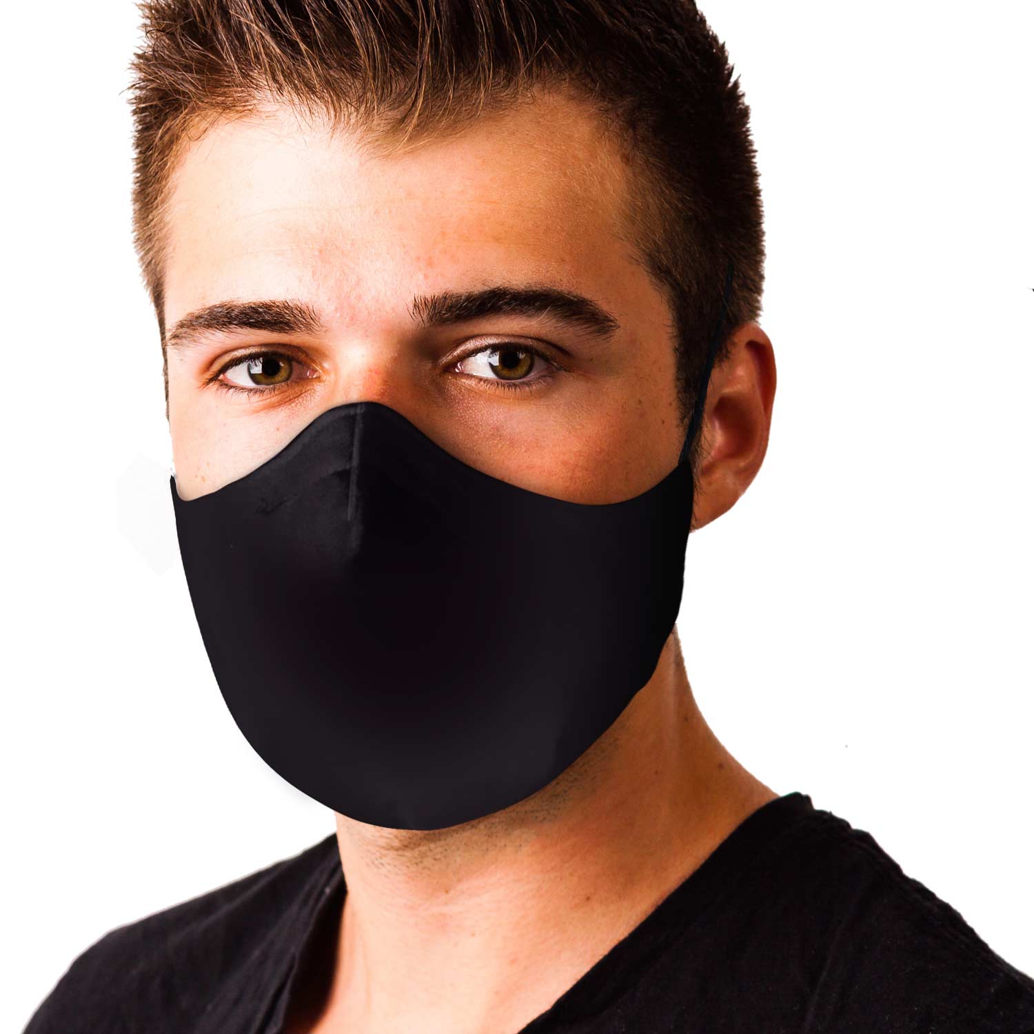 Custom 100% Cotton Face Black Mask - Embroidered Custom Design - EmbroSoft